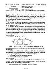 Đề thi chọn học sinh giỏi cấp tỉnh môn Hóa học Lớp 9 - Đề chính thức - Năm học 2018-2019 - Sở giáo dục và đào tạo Long An